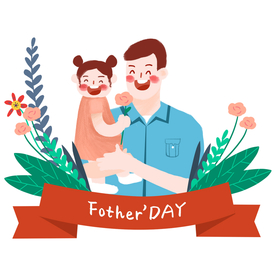 父亲节插画