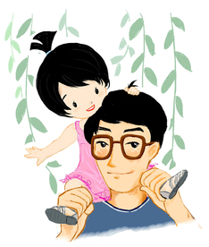 父亲节插画