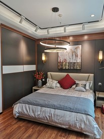 新中式主卧衣柜轻奢风皮床