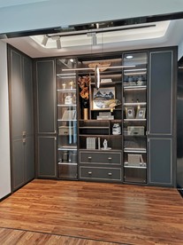 新中式书房书柜 轻奢风展示柜