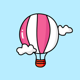 热气球插画