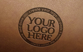 牛皮戈LOGO压凹效果模板素材