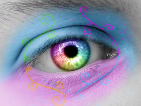 眼妆眼睛彩色眼妆图片