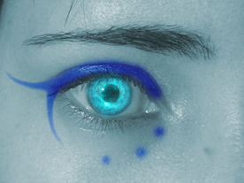 眼妆眼睛彩色眼妆图片