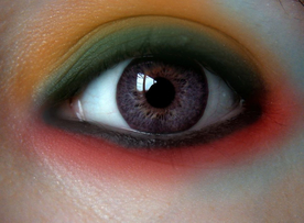 眼妆眼睛彩色眼妆图片