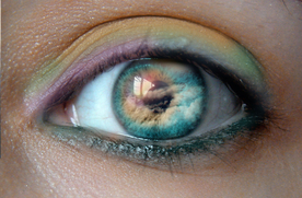 眼妆眼睛彩色眼妆图片