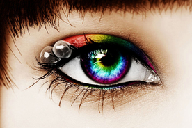 眼妆眼睛彩色眼妆图片