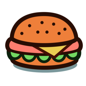 汉堡美食图标标志图形装饰素材