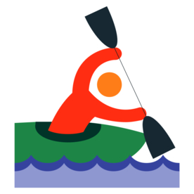 划船运动标志图形图标装饰素材