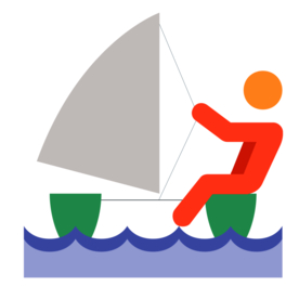 帆船运动标志图形图标装饰素材