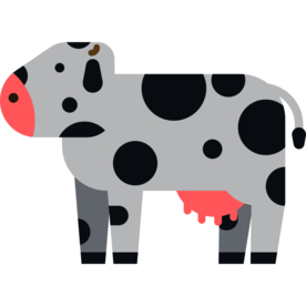 奶牛动物标志图形图标装饰素材