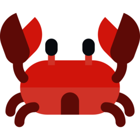 螃蟹动物标志图形图标装饰素材