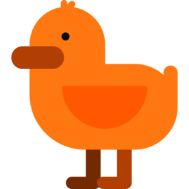 鸭子动物标志图形图标装饰素材