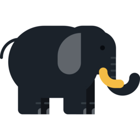 大象动物标志图形图标装饰素材