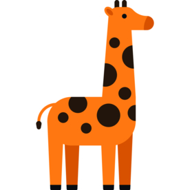 长颈鹿动物标志图形图标装饰素材