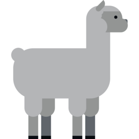 羊驼动物标志图形图标装饰素材