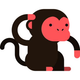 猴子动物标志图形图标装饰素材