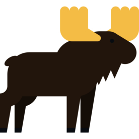 麋鹿动物标志图形图标装饰素材