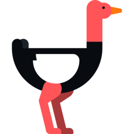 鸵鸟动物标志图形图标装饰素材