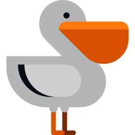 鸭子动物标志图形图标装饰素材