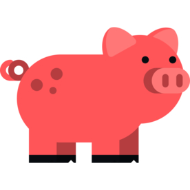 小猪动物标志图形图标装饰素材