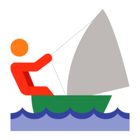 帆船运动标志图形图标装饰素材