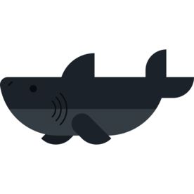 鲨鱼动物标志图形图标装饰素材