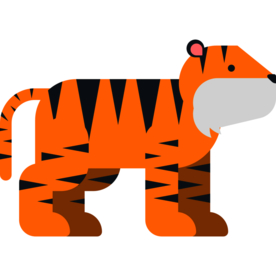 老虎动物标志图形图标装饰素材