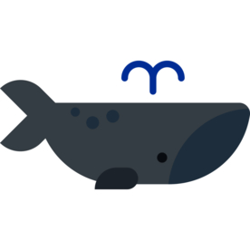 鲸鱼动物标志图形图标装饰素材