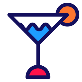 鸡尾酒餐饮标志图形图标装饰素材