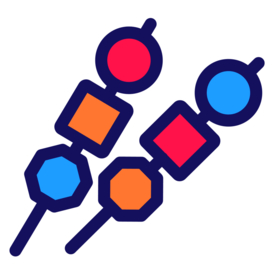 烤串餐饮标志图形图标装饰素材