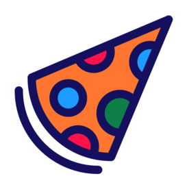 披萨餐饮标志图形图标装饰素材