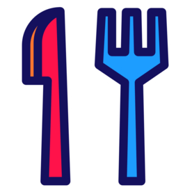 刀叉餐饮标志图形图标装饰素材