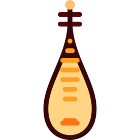 琵琶复古工具图标图形标志素材