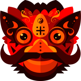 狮头复古工具图标图形标志素材