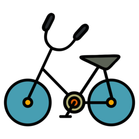 自行车交通工具图标图形标志素材