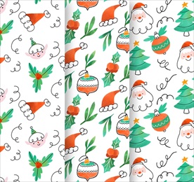 圣诞元素无缝背景