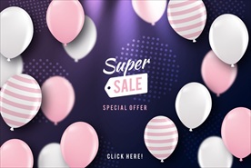 气球促销海报