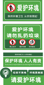 小区社区绿化警示牌