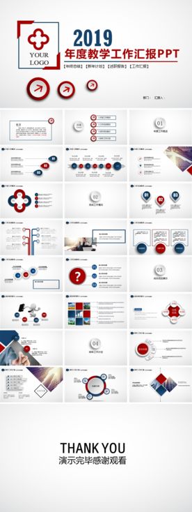 年度教学工作汇报PPT模板