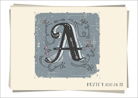 A 复古字母设计