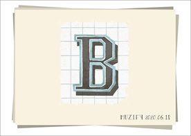 B 复古字母设计