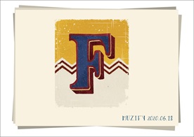F 复古字母设计