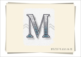 M 复古字母设计
