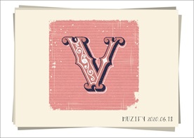 V 复古字母设计