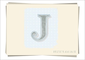 J 复古字母设计
