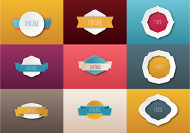 矢量标签素材