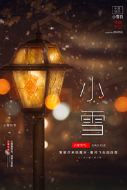 小雪古风传统复古冬季国风海报