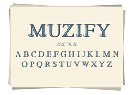 蓝色复古字母设计