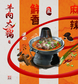 火锅挂画